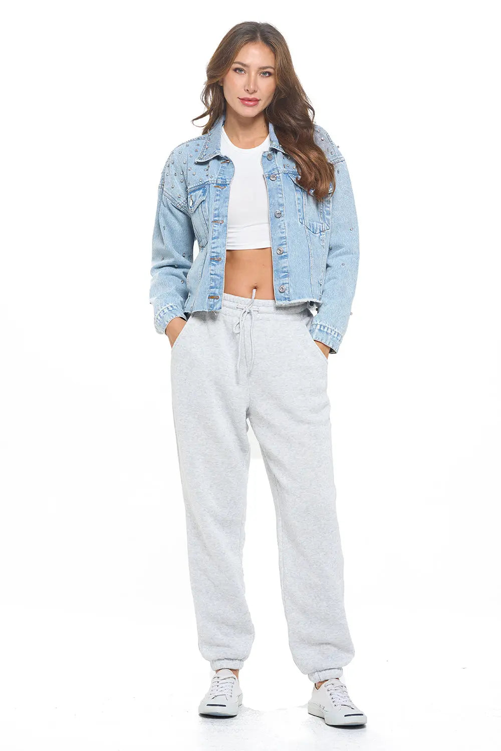 Sleek Classic Denim Jacket Cavalini, Inc.