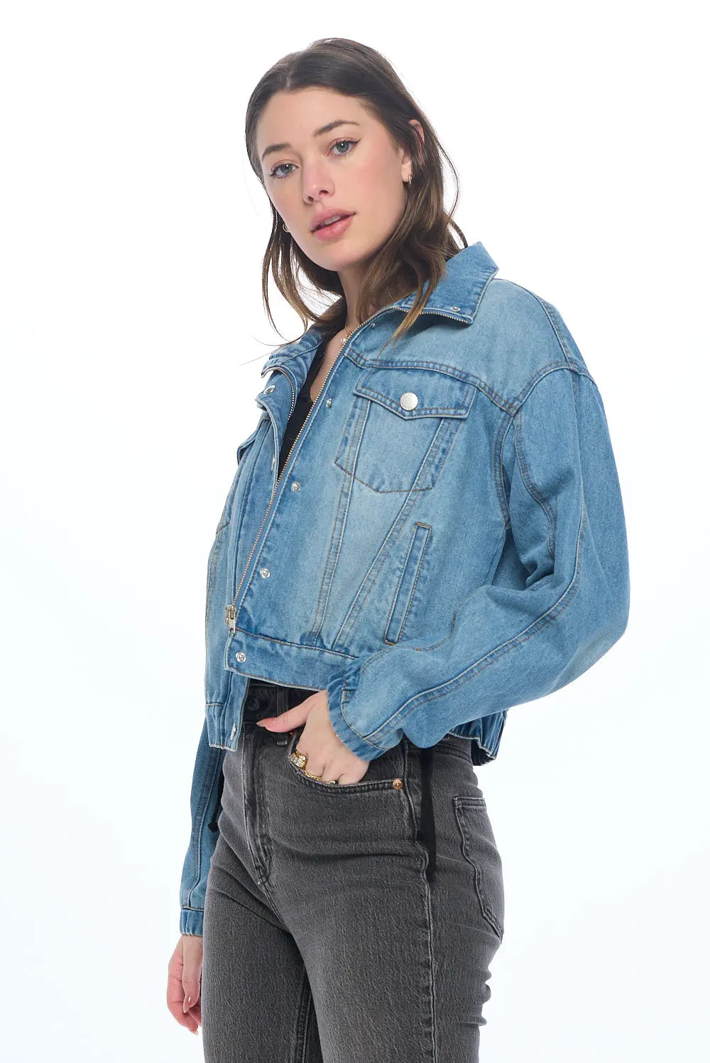 Lightweight Denim Jacket Cavalini, Inc.