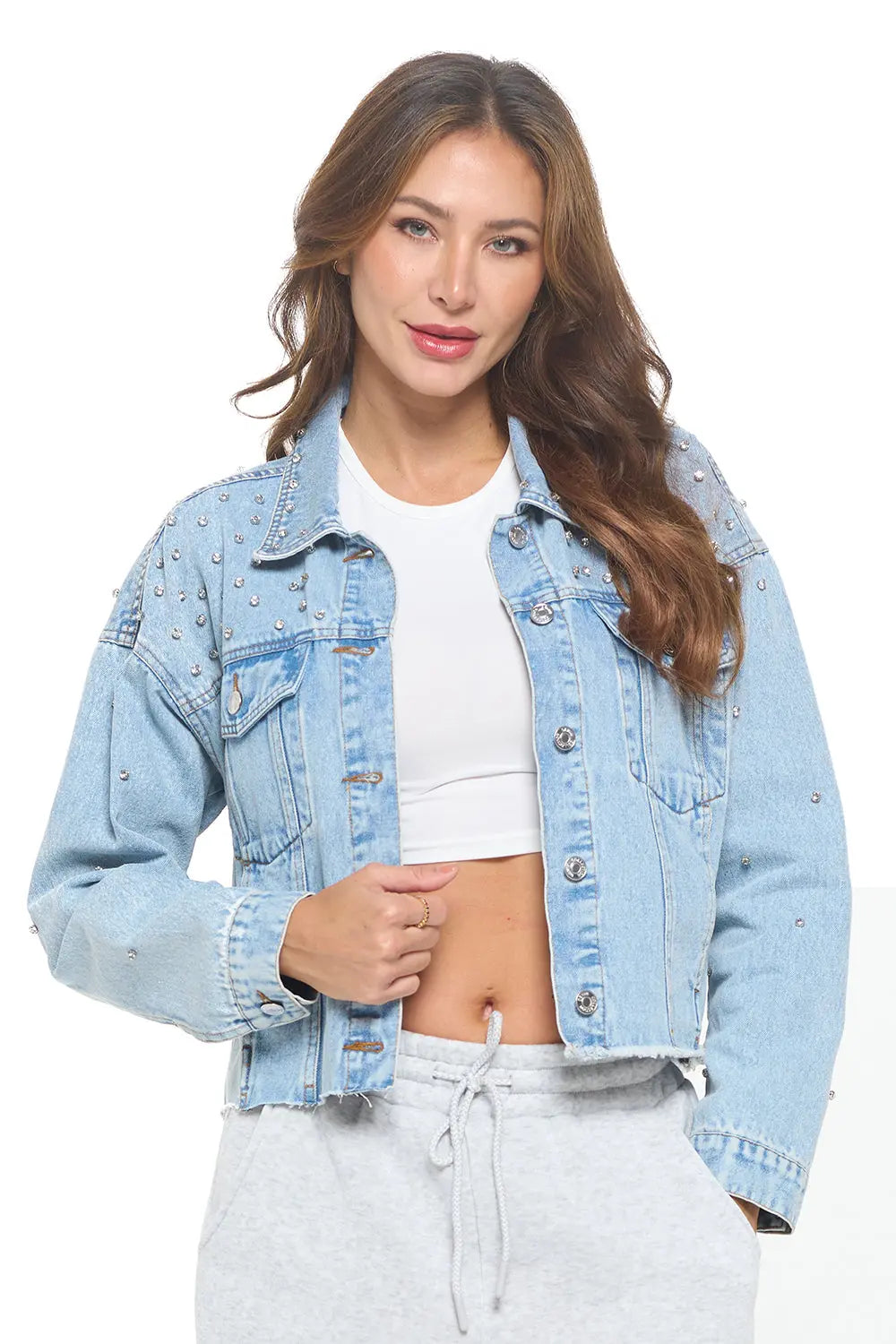 Sleek Classic Denim Jacket Cavalini, Inc.