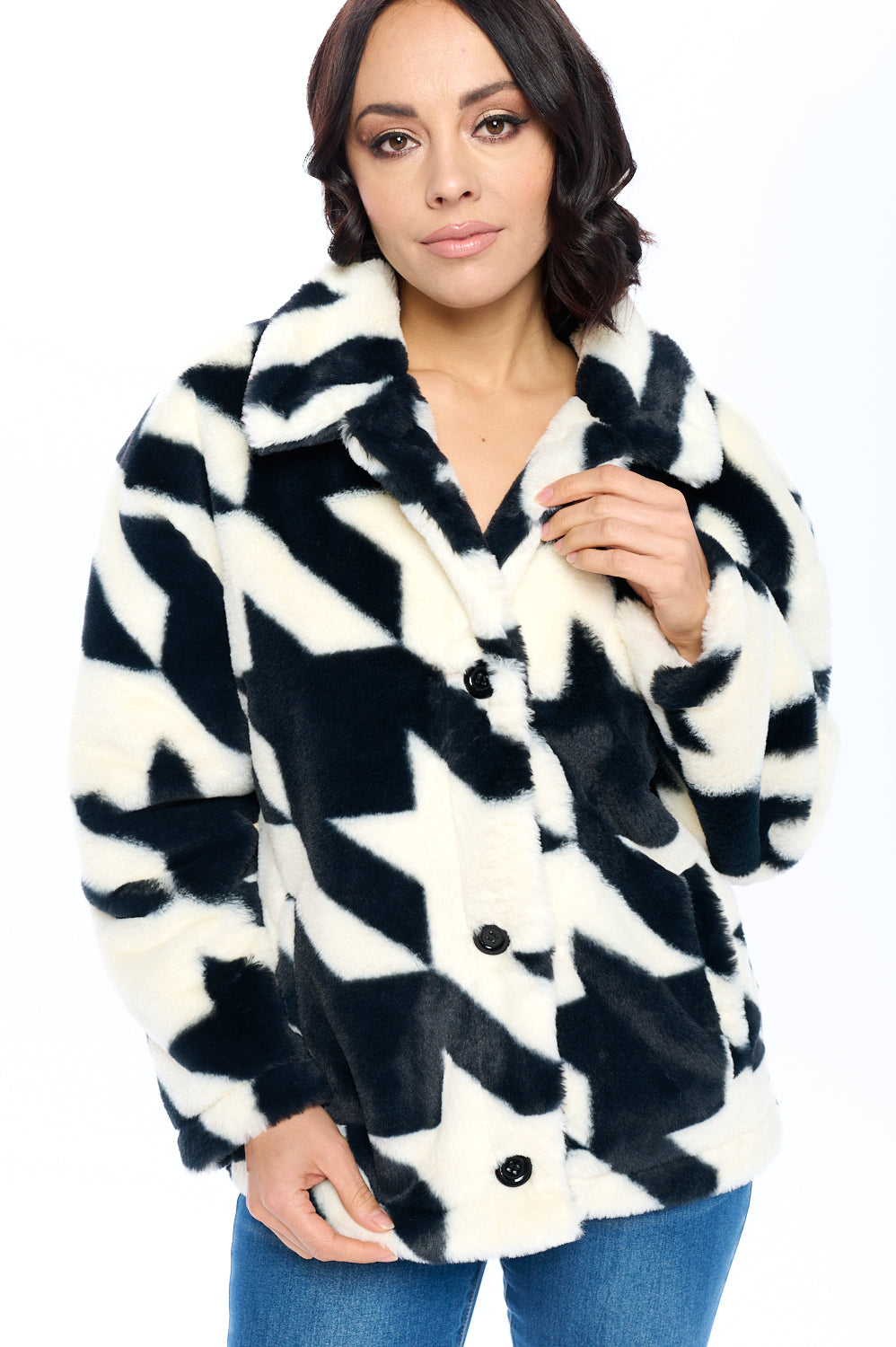 Printed Drop Shoulder Jacket Cavalini, Inc.