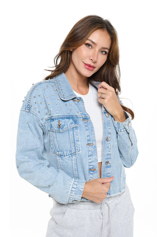 Sleek Classic Denim Jacket Cavalini, Inc.