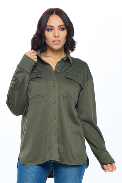 Ci Sono Utility Style Long Sleeve Shirt