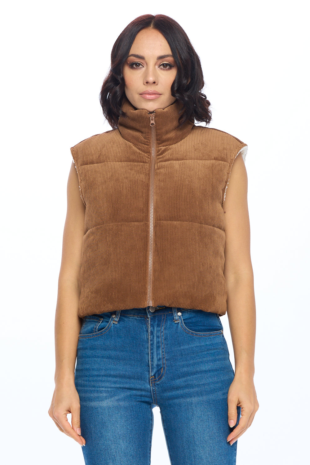 Ci Sono Cozy Chic Corduroy Vest