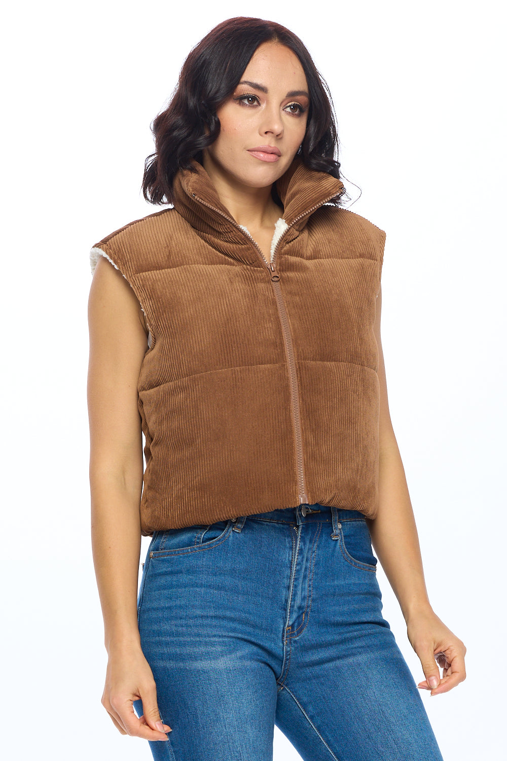 Ci Sono Cozy Chic Corduroy Vest