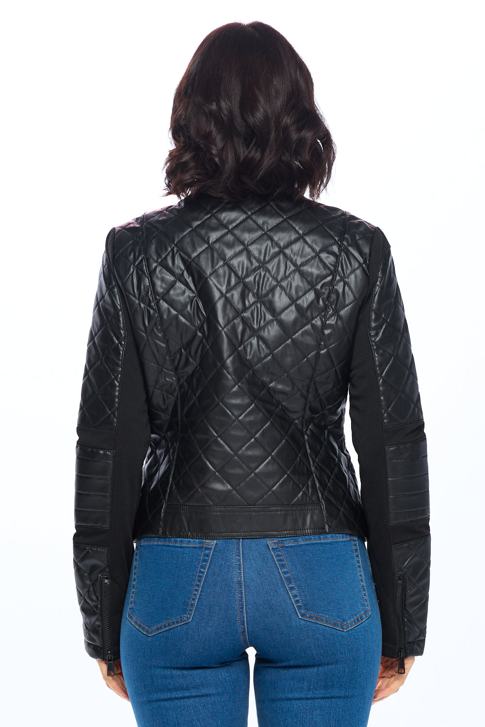 Ci Sono Quilted Faux Leather Jacket