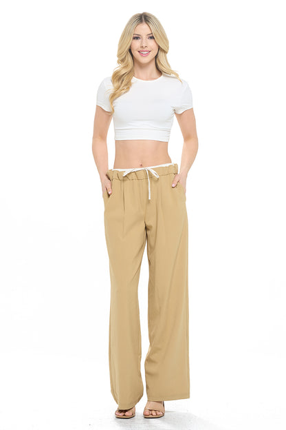 Ci Sono Effortless Elegance Wide-Leg Pants