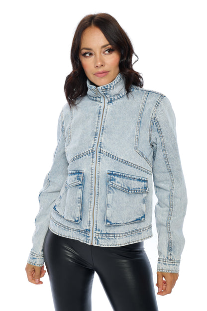 Ci Sono Casual Denim Jacket with Pockets