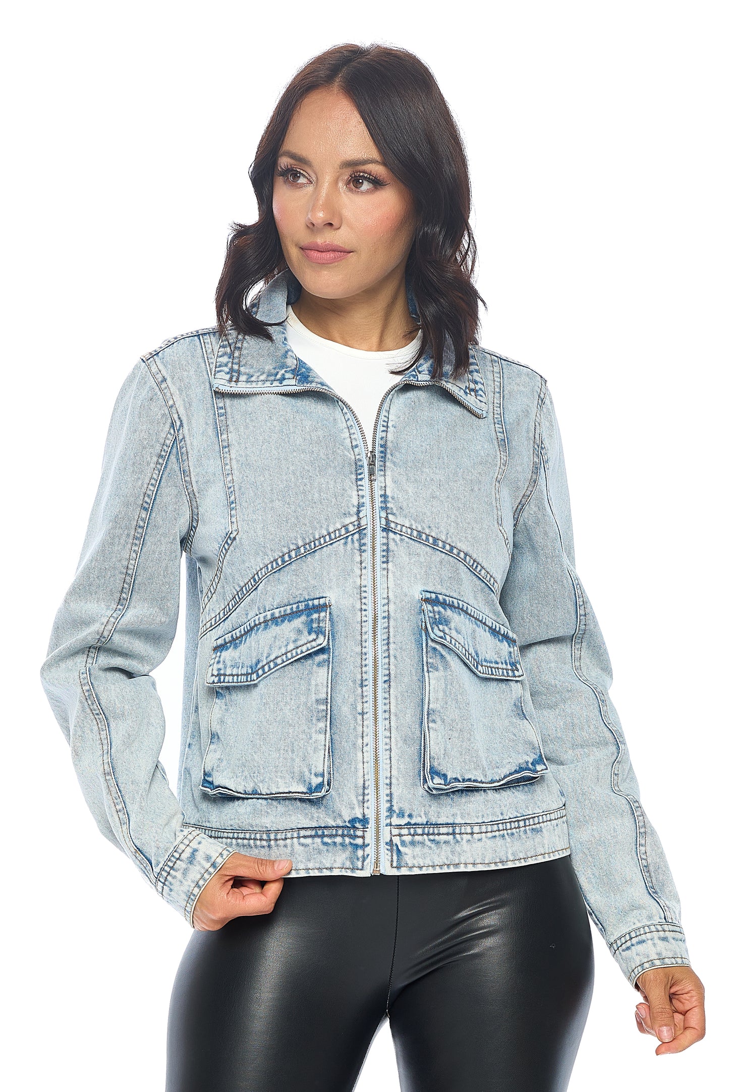 Ci Sono Casual Denim Jacket with Pockets