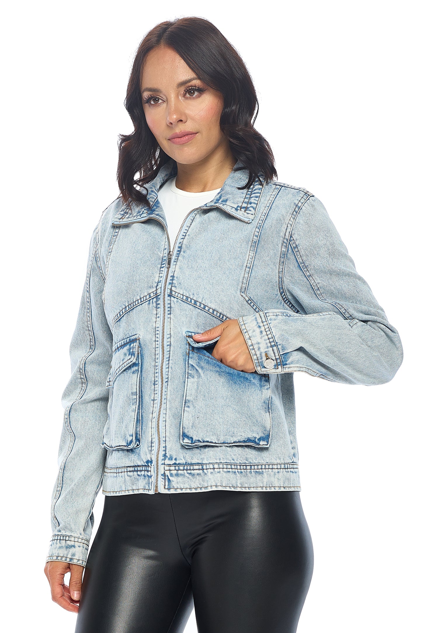 Ci Sono Casual Denim Jacket with Pockets