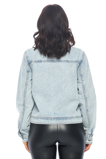 Ci Sono Casual Denim Jacket with Pockets