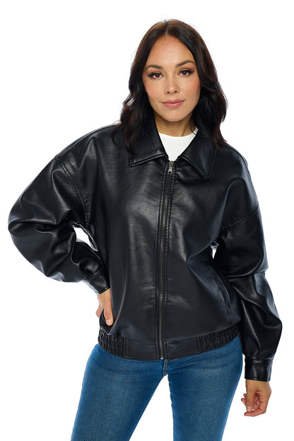 CI Sono Edgy Faux Leather Jacket