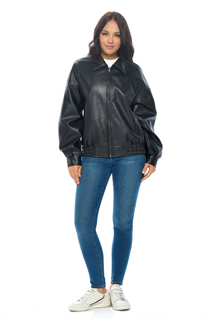 CI Sono Edgy Faux Leather Jacket