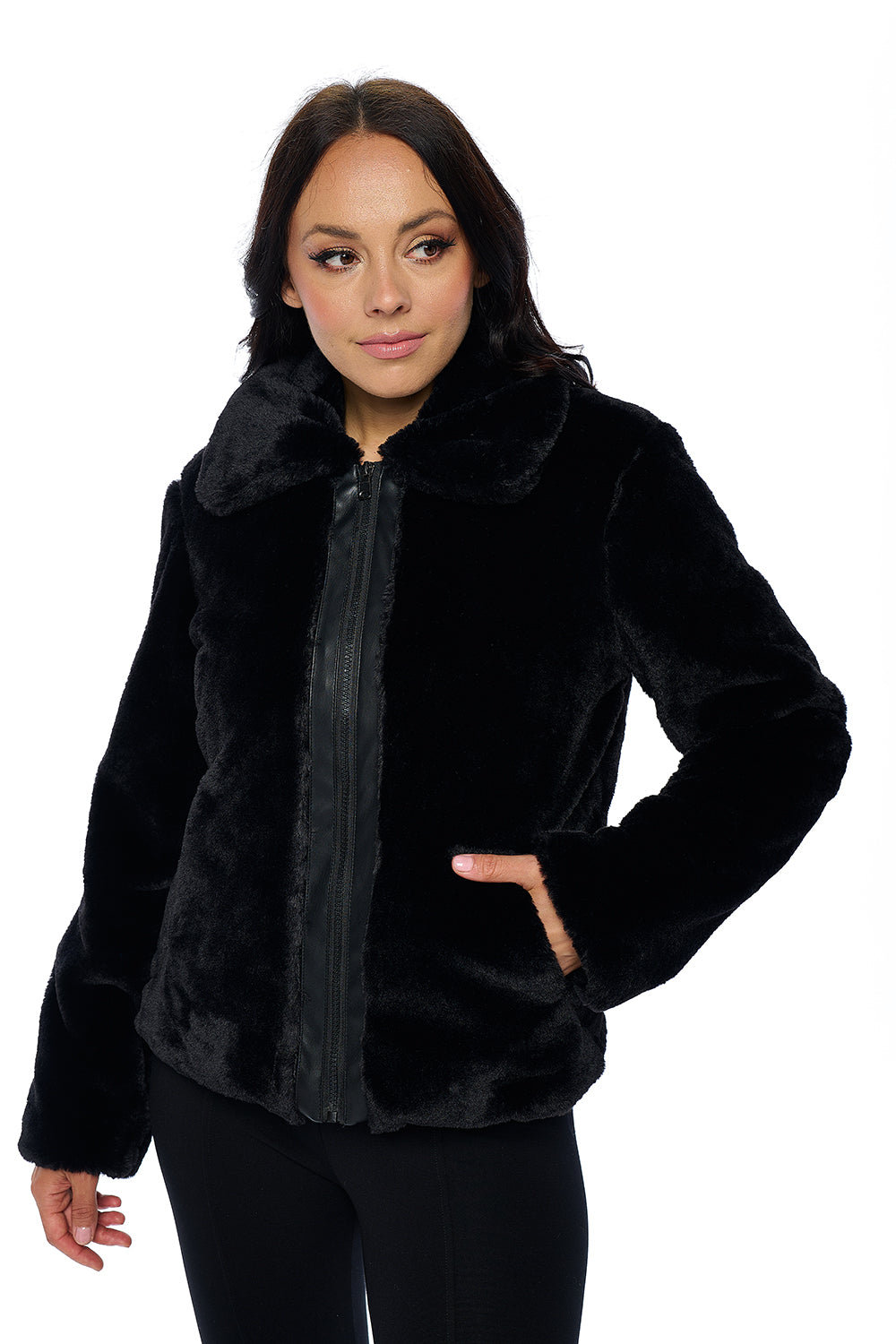 Ci Sono Cozy Chic Faux Fur Jacket