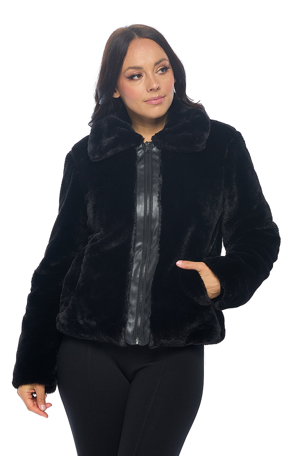 Ci Sono Cozy Chic Faux Fur Jacket