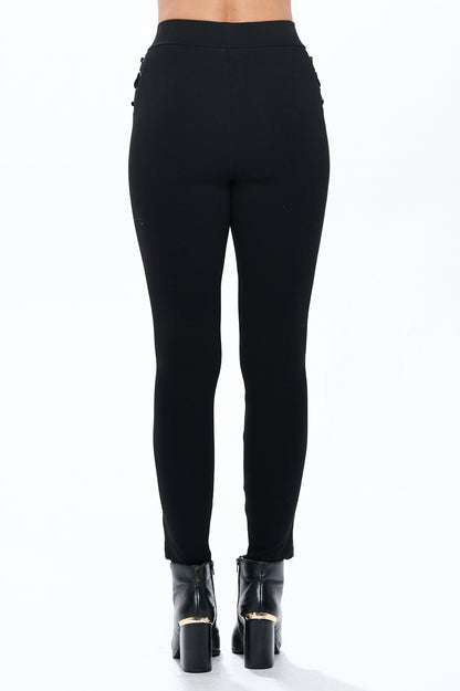 Side Lace-Up Ponte Pants